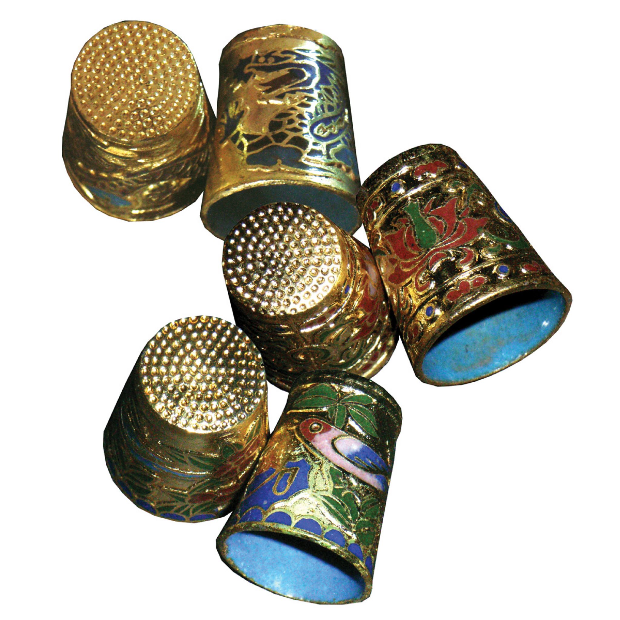 Cloisonne Thimbles Set